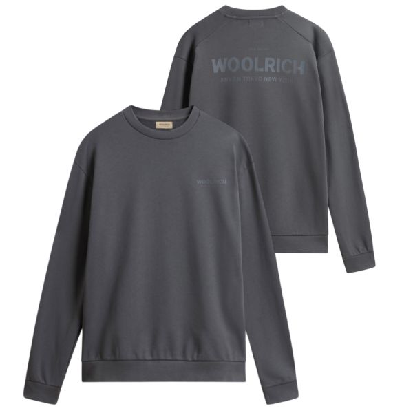 Woolrich Marco Logo Sweater Antraciet