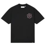 Croyez Contour De La Fleur T-shirt Zwart