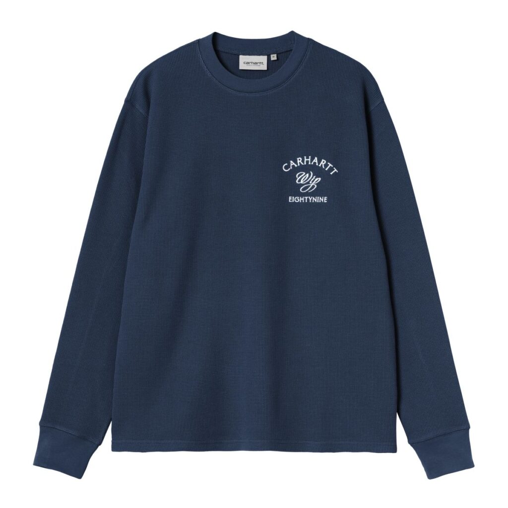 Carhartt WIP Eightynine Waffle Longsleeve T-shirt Navy