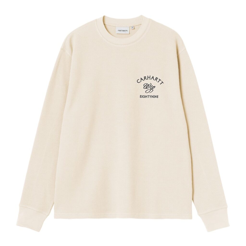 Carhartt WIP Eightynine Waffle Longsleeve T-shirt Off White
