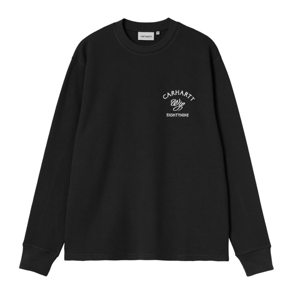 Carhartt WIP Eightynine Waffle Longsleeve T-shirt Zwart