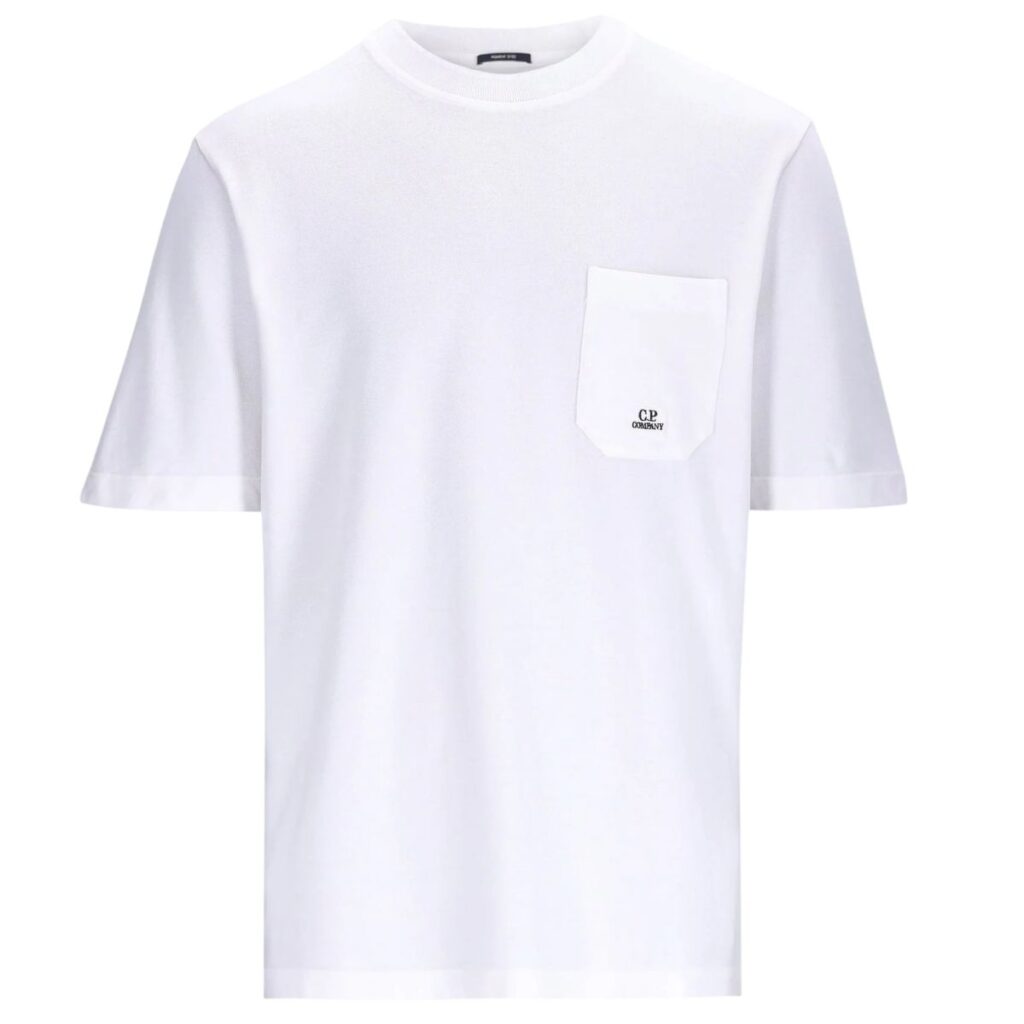 CP Company Piquet Pigment Dyed T-shirt Wit