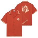 Drôle De Monsieur Brodée Danseurs Overhemd Rood
