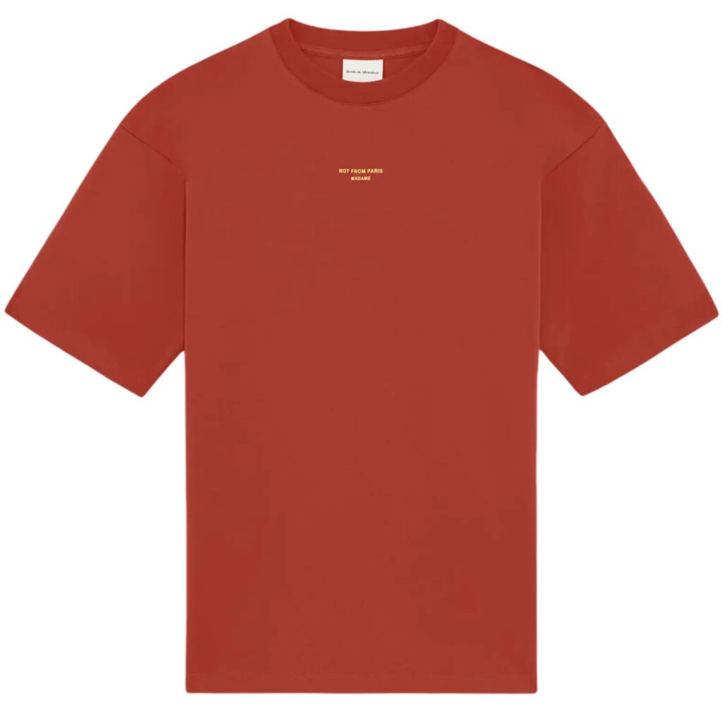 Drôle De Monsieur Slogan Classique T-shirt Rood