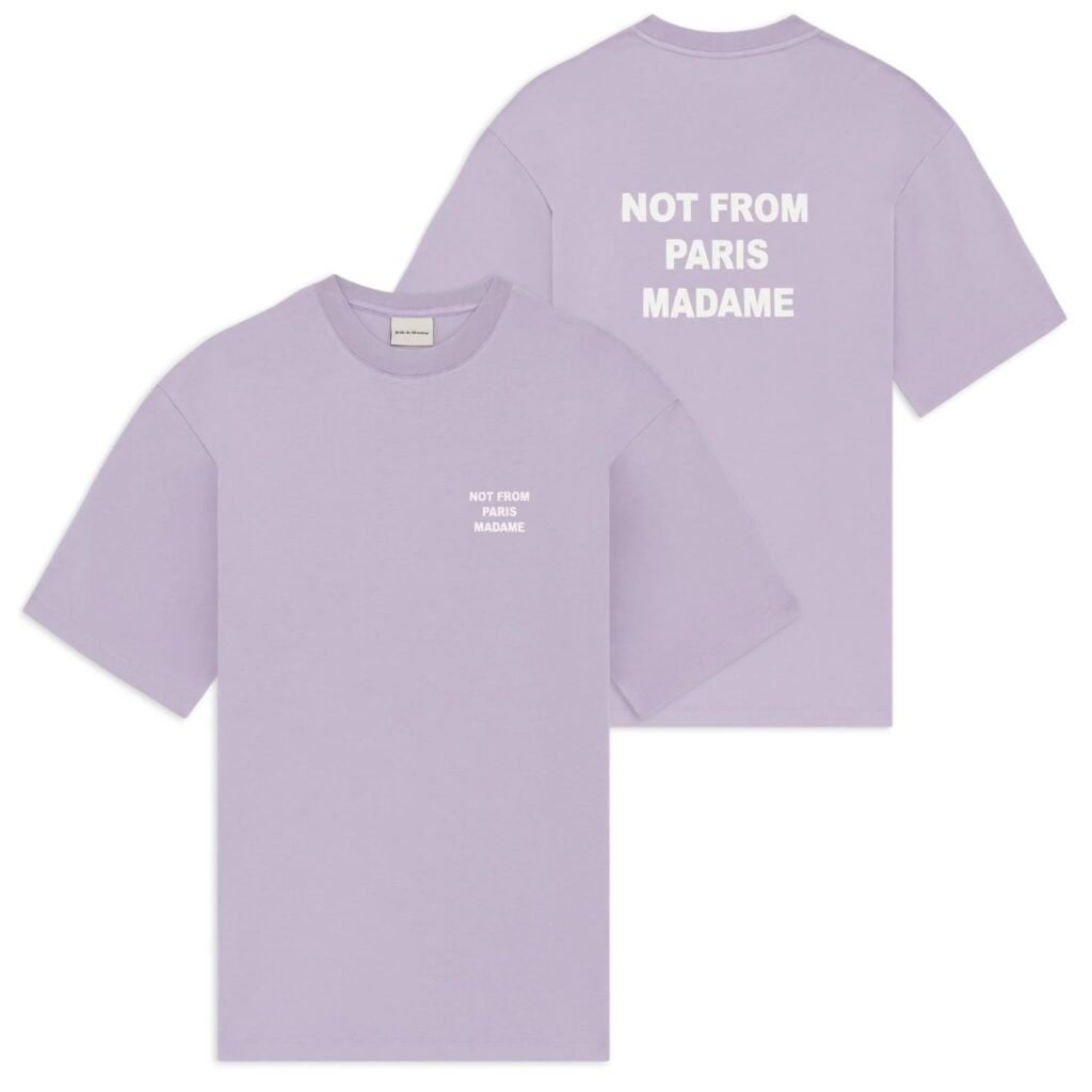 Drôle De Monsieur Slogan T-shirt Paars