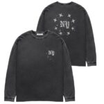 Duke + Dexter NY Paint Splatter Washed Longsleeve T-shirt Grijs