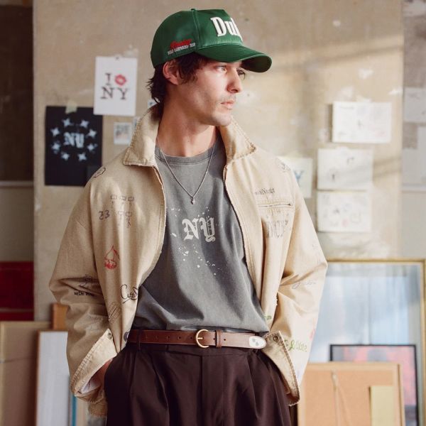 Duke + Dexter NY Paint Splatter Washed T-shirt Grijs