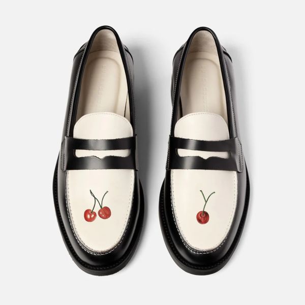 Duke + Dexter Wilde NY Cherry Penny Loafers Zwart