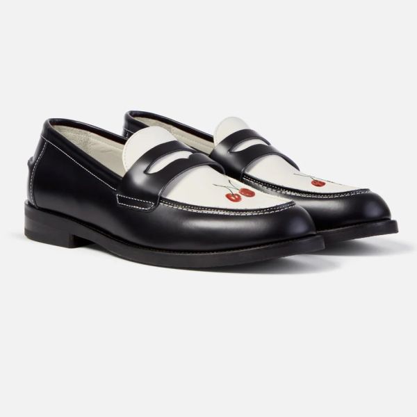 Duke + Dexter Wilde NY Cherry Penny Loafers Zwart