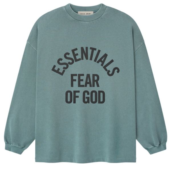 Fear Of God Essentials Campus 90's Longsleeve T-shirt Blauw