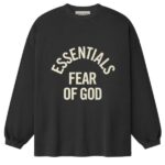 Fear Of God Essentials Campus 90's Longsleeve T-shirt Zwart