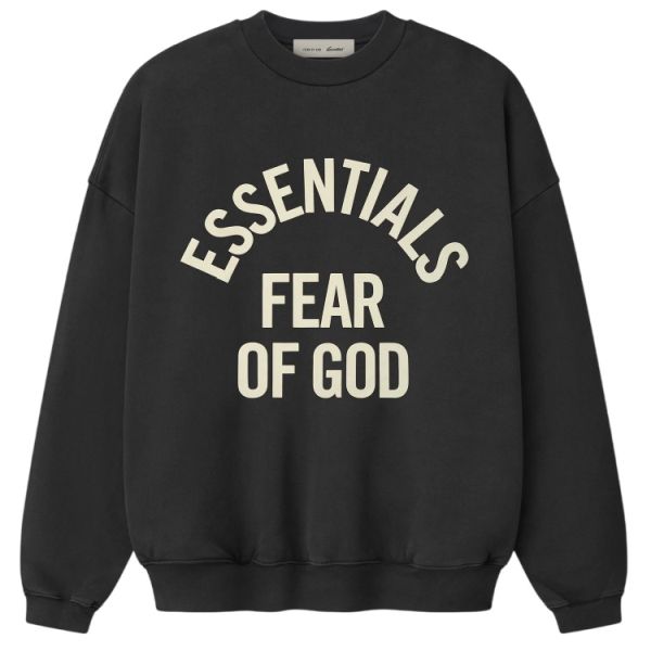 Fear Of God Essentials Campus 90's Sweater Zwart