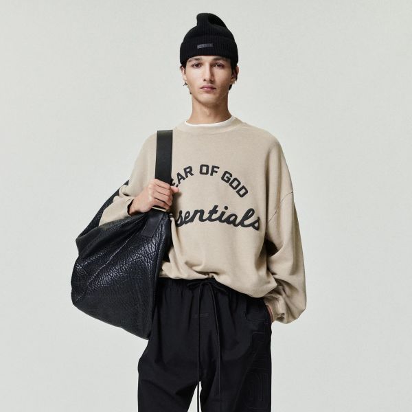 Fear Of God Essentials Training 90's Sweater Beige