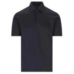 Herno Knit Effect Polo Donker Blauw