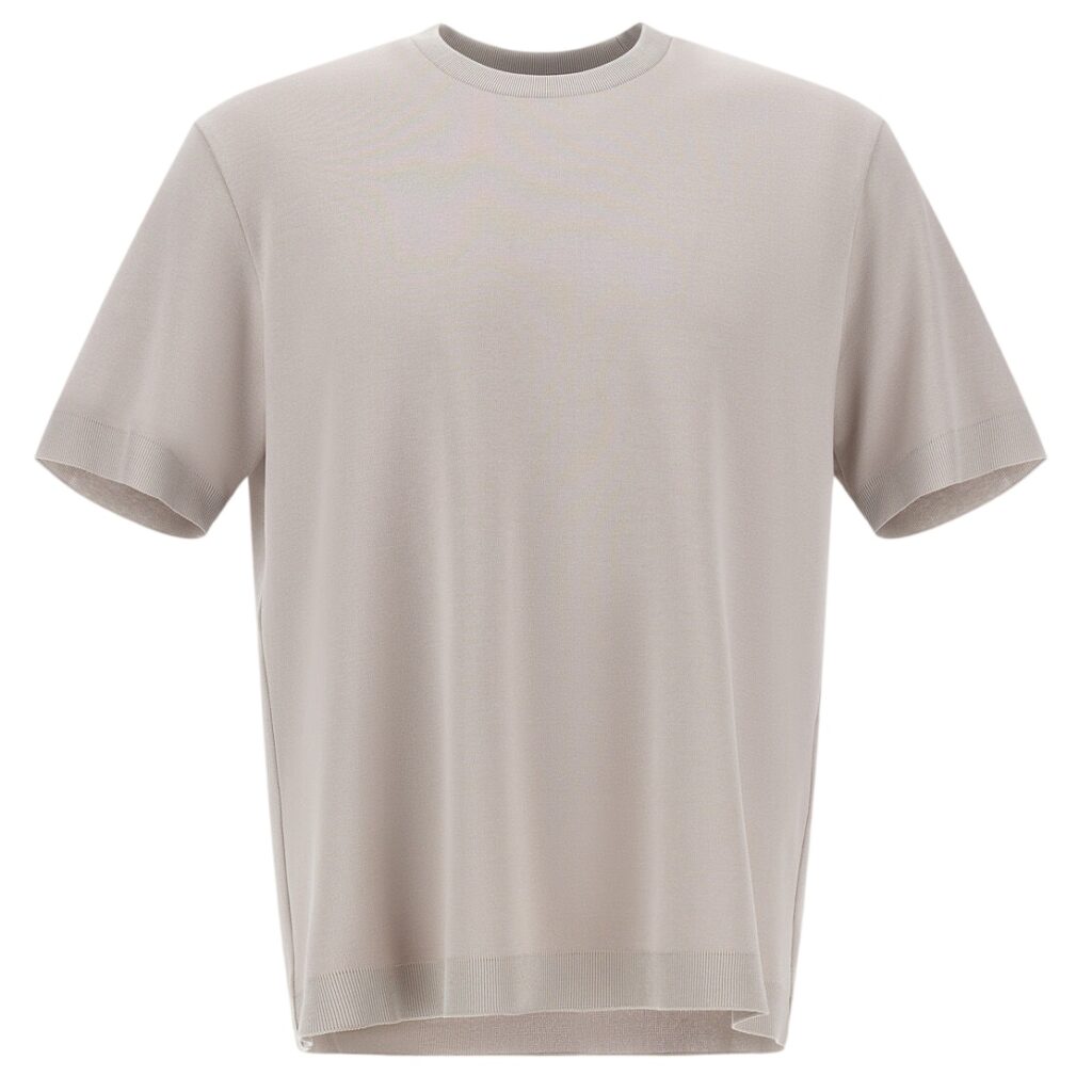 Herno Knit Effect T-shirt Beige