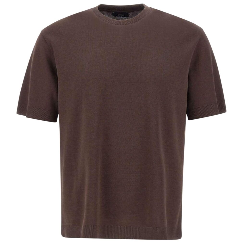 Herno Knit Effect T-shirt Bruin