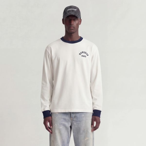 Mansour Arch Felt Longsleeve T-shirt Wit