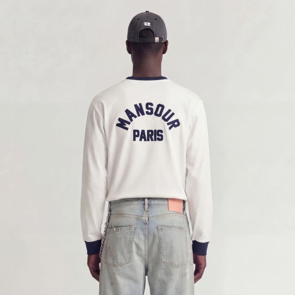 Mansour Arch Felt Longsleeve T-shirt Wit