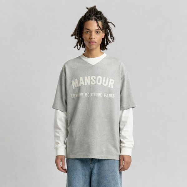 Mansour Double Sleeved Longsleeve T-shirt Grijs