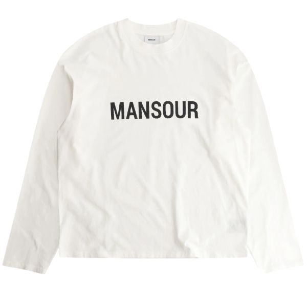 Mansour Monogram Longsleeve T-shirt Off White
