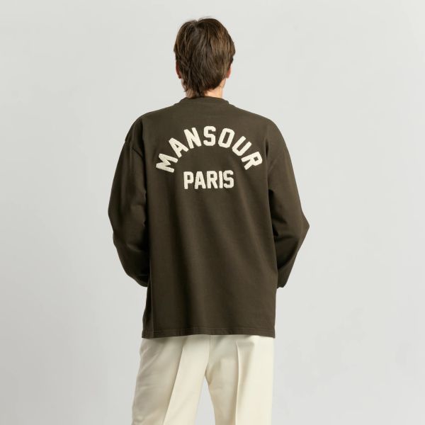Mansour Paris College Longsleeve T-shirt Bruin