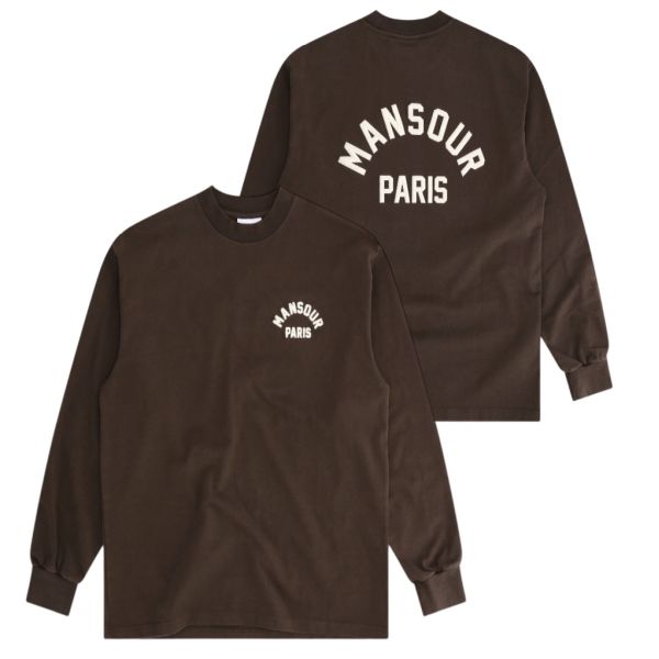 Mansour Paris College Longsleeve T-shirt Bruin