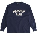 Mansour Paris College Longsleeve T-shirt Donker Blauw