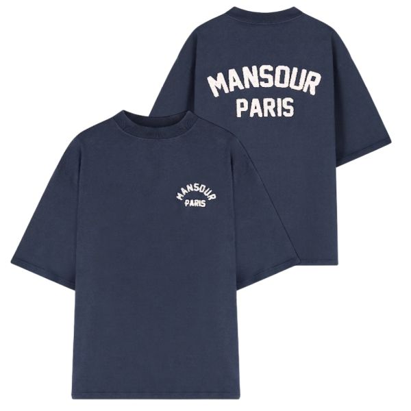 Mansour Paris College T-shirt Donker Blauw