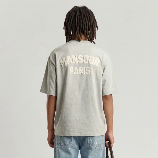 Mansour Paris College T-shirt Grijs