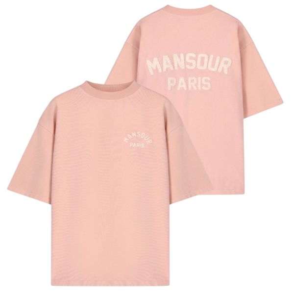 Mansour Paris College T-shirt Roze