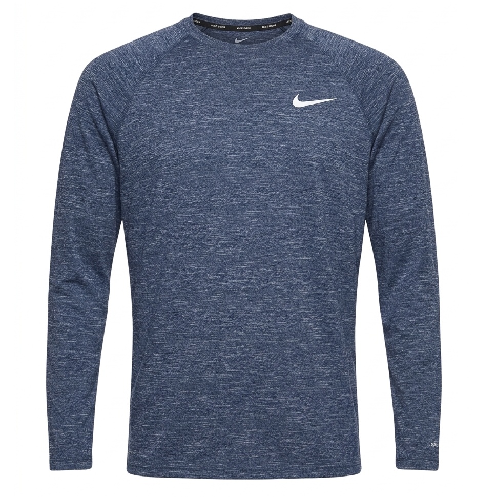 Nike Heathered Hydroguard Longsleeve T-shirt Navy
