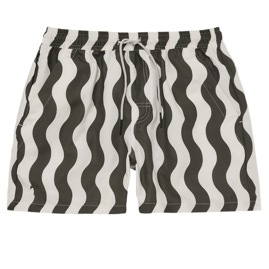 OAS Forest Waver Zwembroek Donker Groen/Wit