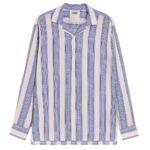 OAS Havana Viscose Overhemd Blauw/Wit