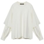 Seventh Raglan Layered Longsleeve T-shirt Off White