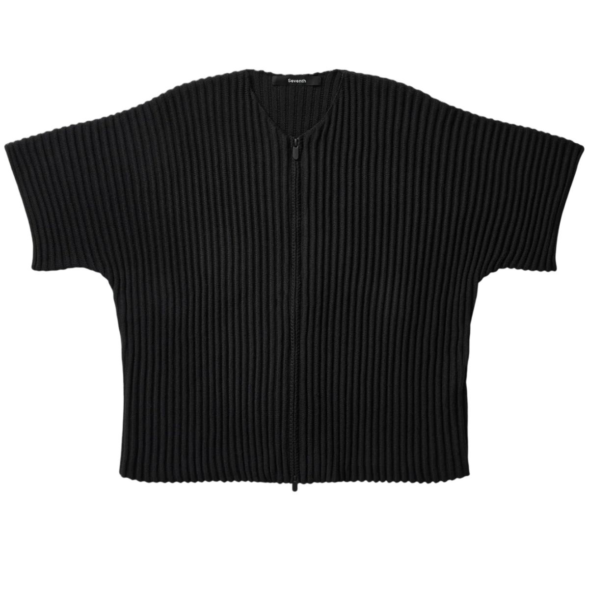Seventh Rip Knit Kimono Top Zwart