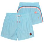 Sundek Printed Striped Zwembroek Licht Blauw