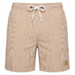 Sundek Striped Zwembroek Beige