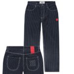 The New Originals 9-Dots Pinstripe Relaxed Jeans Donker Blauw