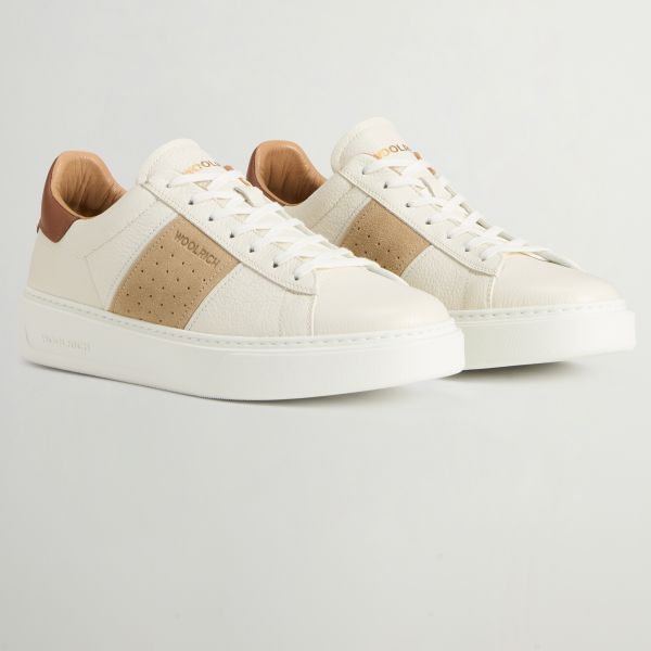 Woolrich Classic Court Sneaker Off White/Beige