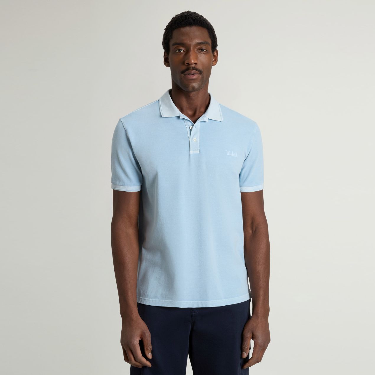 Woolrich Mackinack Polo Licht Blauw
