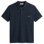 Woolrich Slub Logo Polo Navy