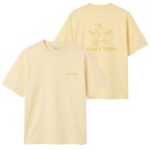 Bram’s Fruit Distressed Big Lemon Outline T-shirt Geel