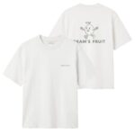 Bram’s Fruit Distressed Big Lemon Outline T-shirt Wit