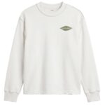Bram’s Fruit Distressed Leaf Longsleeve T-shirt Off White