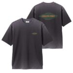 Bram’s Fruit Distressed Leaf T-shirt Zwart
