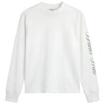 Bram’s Fruit Distressed Script Logo Longsleeve T-shirt Off White