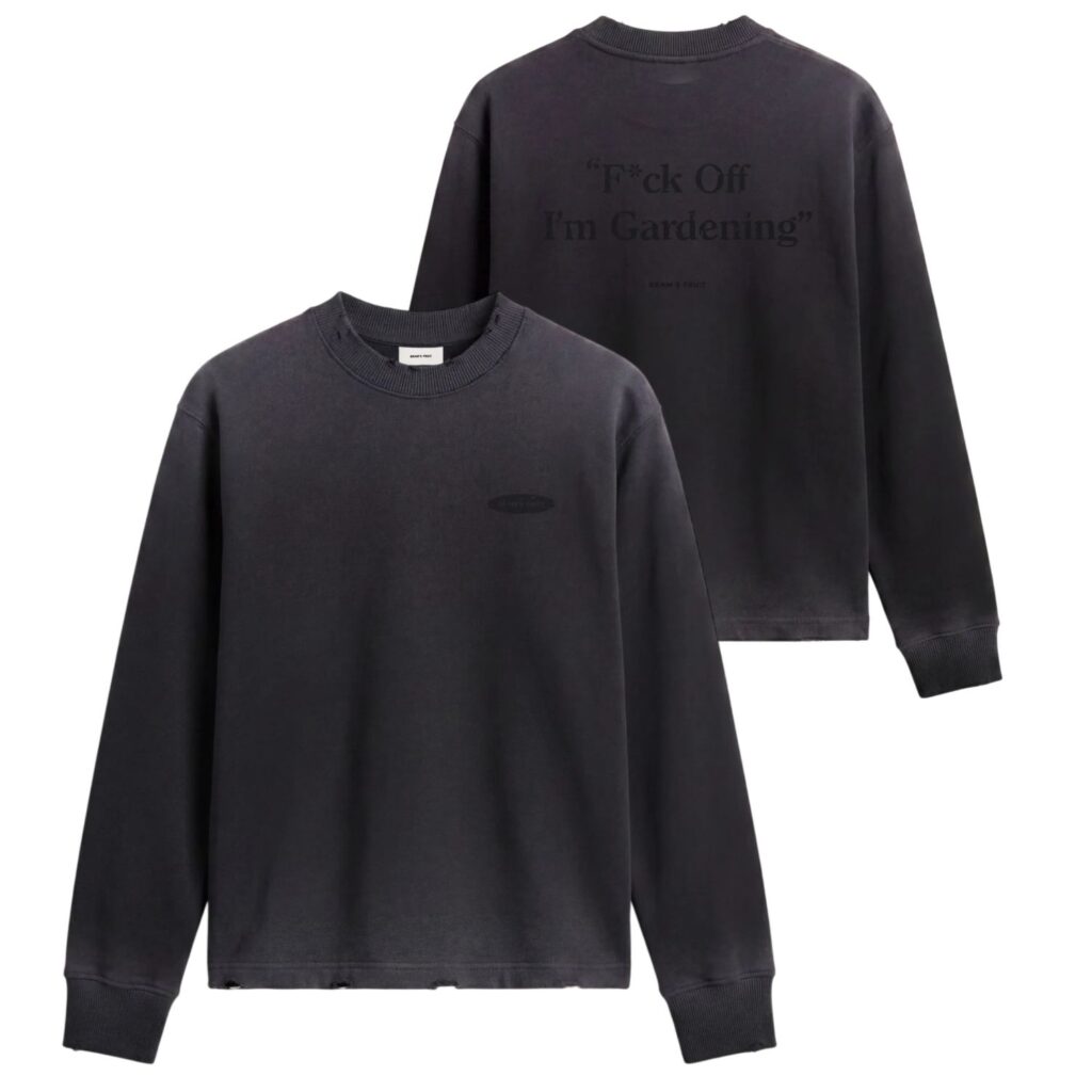 Bram's Fruit Gardening Distressed Longsleeve T-shirt Zwart
