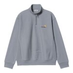 Carhartt WIP Half Zip American Script Sweater Blauw