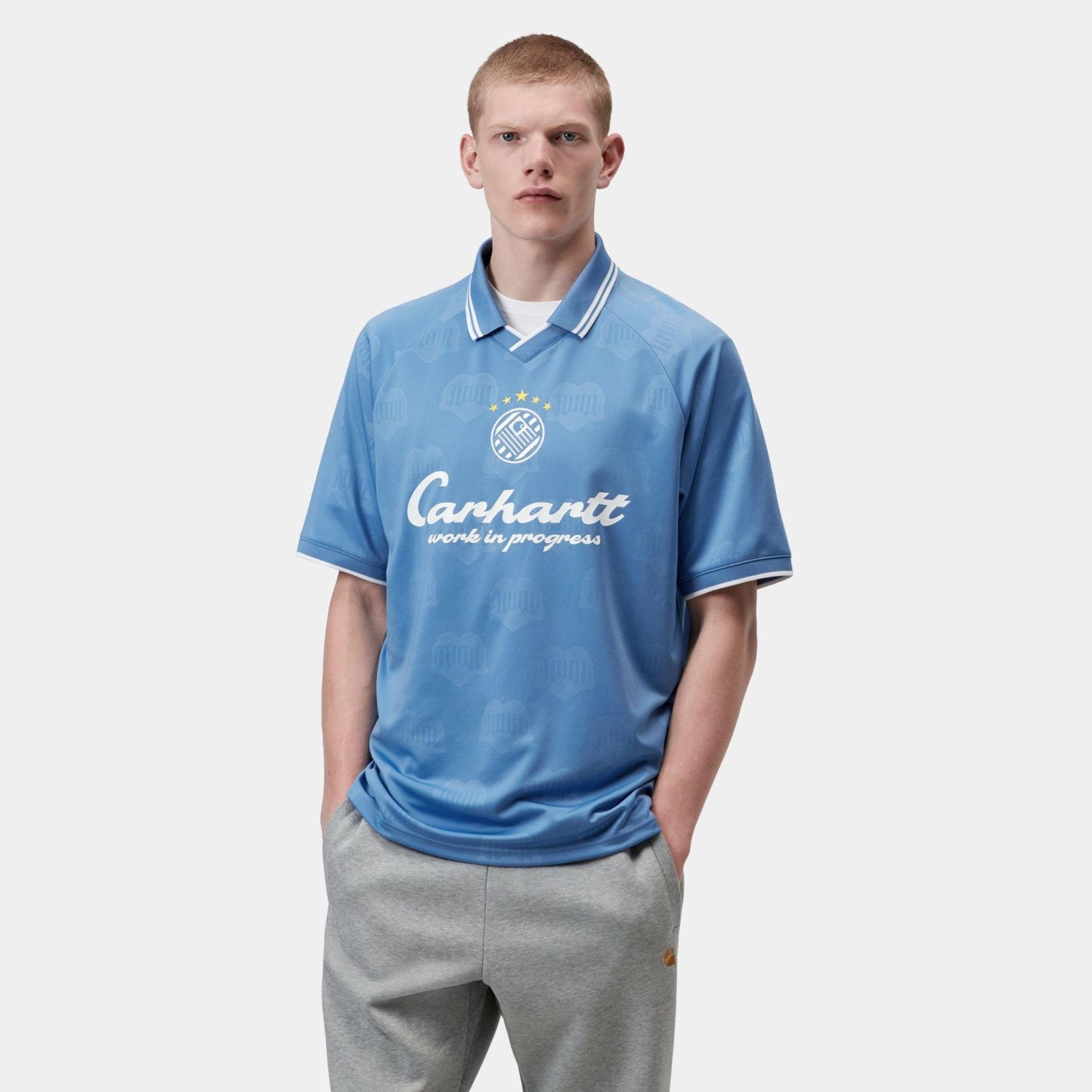 Carhartt WIP Terrace Football T-shirt Blauw