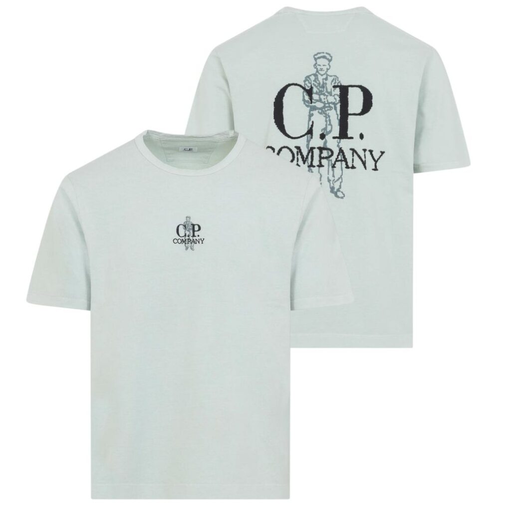 CP Company 1020 Embroidery T-shirt Licht Blauw